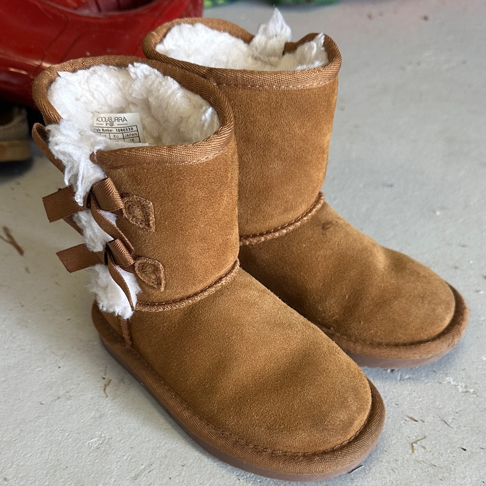 Koolaburra Tan Kids Suede Boots